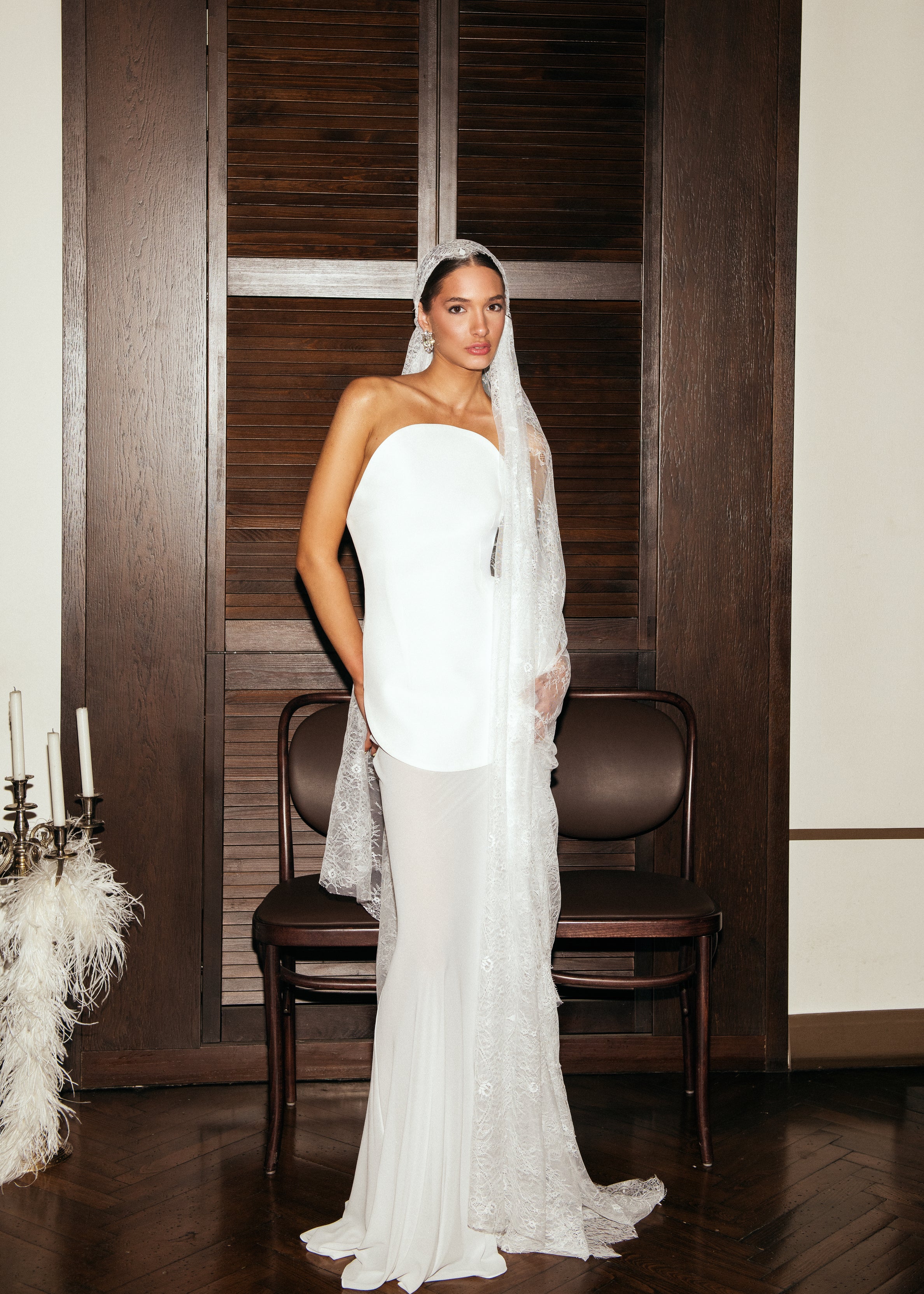 veiled white dress Hilda White Dress With Veil XS