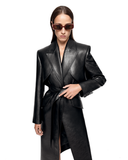 Reigh Black Trench Coat