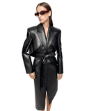 Reigh Black Trench Coat
