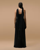 Monaco Black Dress with Scarf