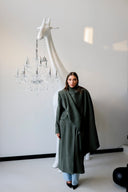 Jardin Khaki Coat with Scarf