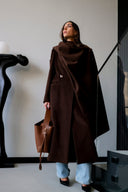 Jardin Brown Coat with Scarf