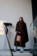Jardin Brown Coat with Scarf