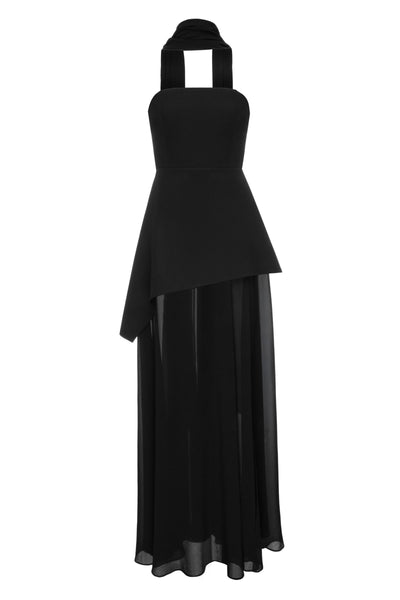 blue dress for baby girl Monaco Black Dress with Scarf – MATTERS
