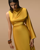 Cannes Mustard Gold Dress