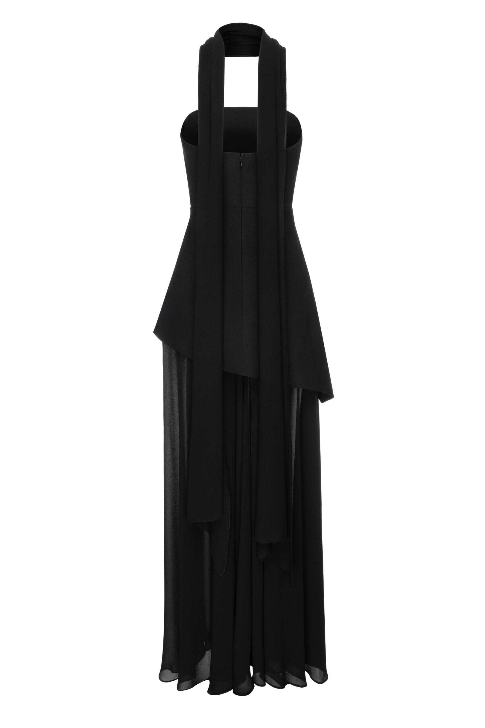 Monaco Black Dress with Scarf L Monaco Black Dress with Scarf L