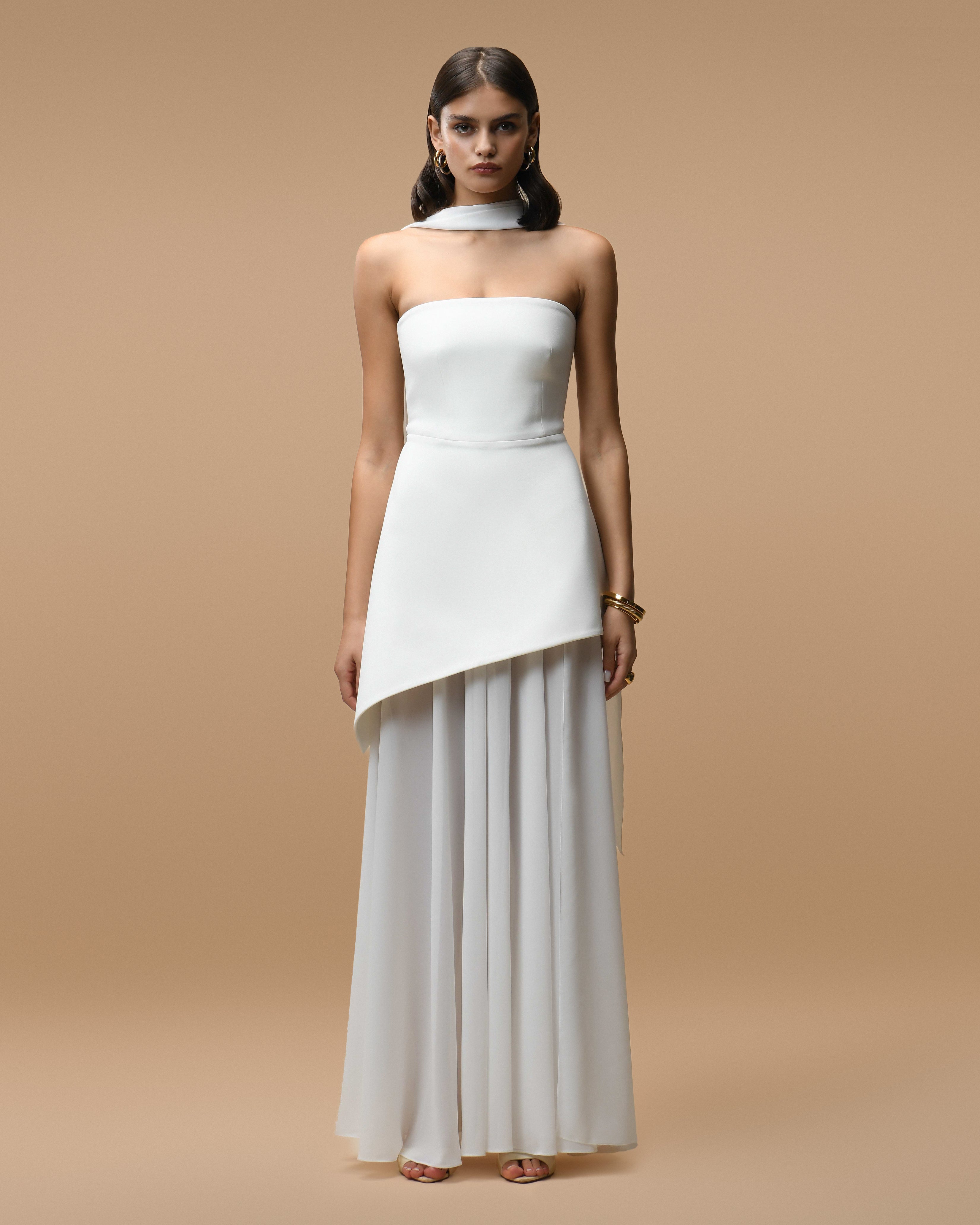 Monaco White Dress with Scarf MATTERS Monaco White Dress with Scarf MATTERS