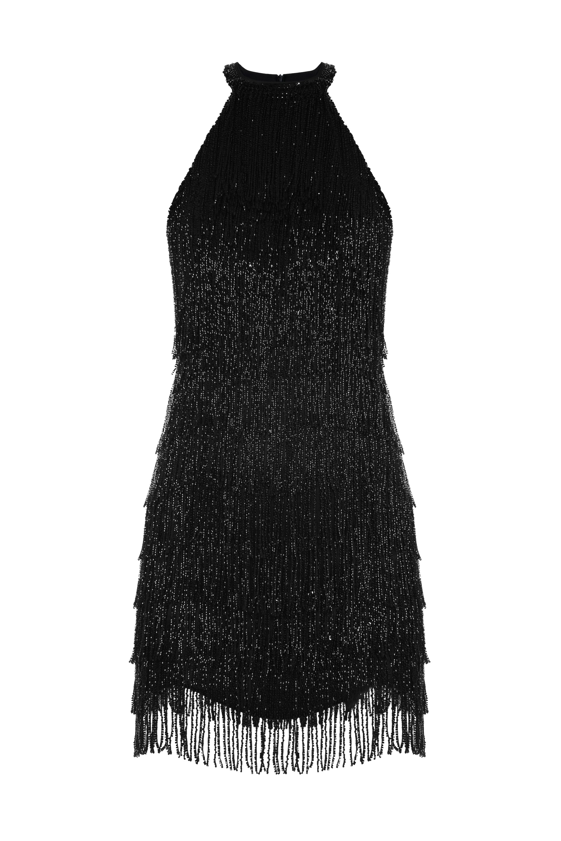 Matters Store Elsa Fringed-hem Halter-neck Mini Dress