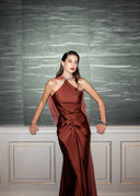 Nara Cinnamon Brown Dress