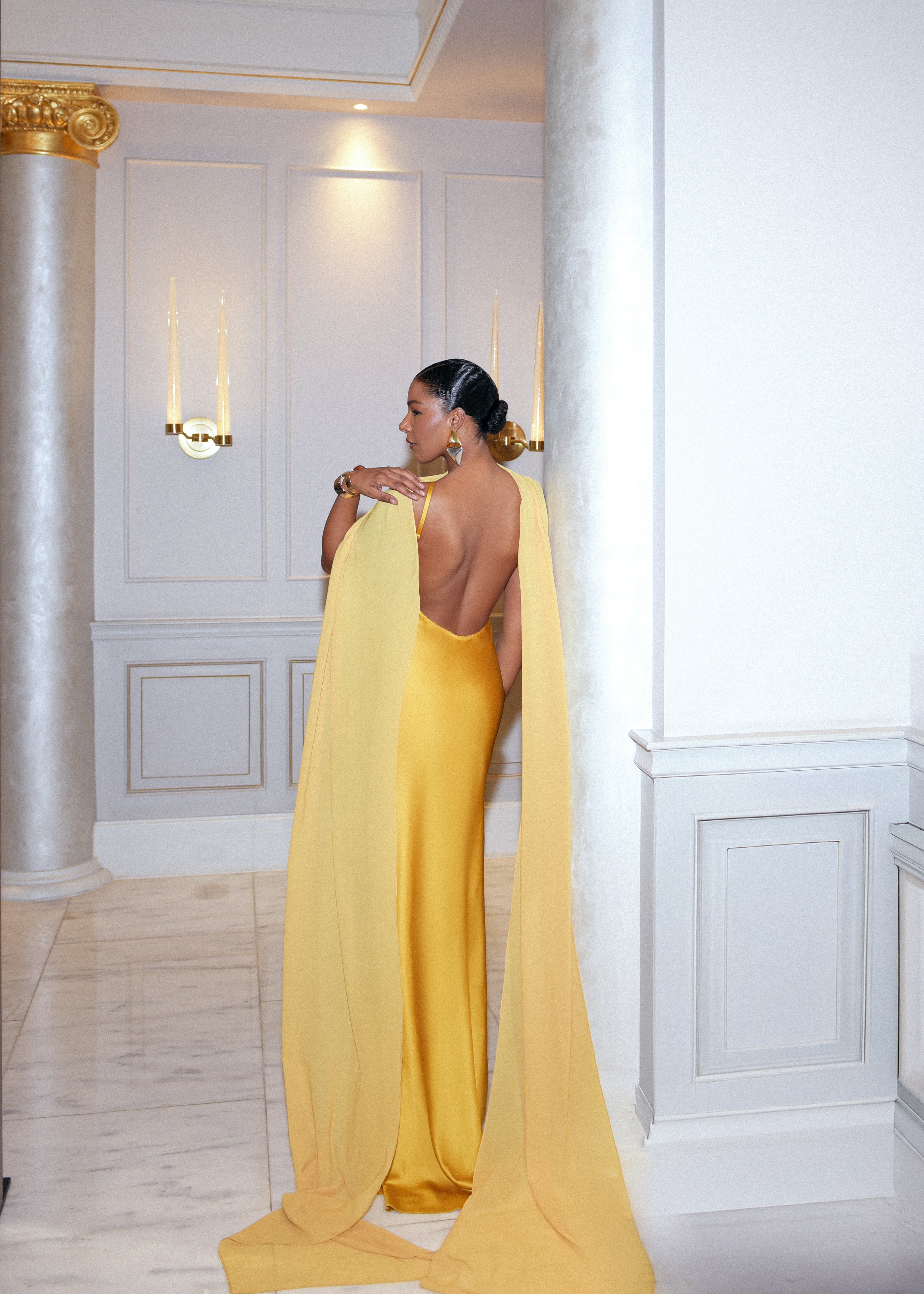 Sydney Mustard Gold Dress M Sydney Mustard Gold Dress M