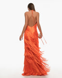 Lena Sunset Orange Dress
