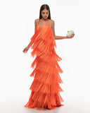 Lena Sunset Orange Dress