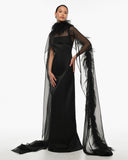 Mariacarla Black Dress With Scarf