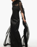 Mariacarla Black Dress With Scarf
