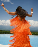 Lena Sunset Orange Dress