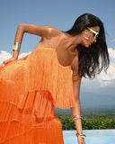 Lena Sunset Orange Dress