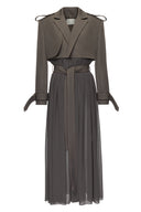 Freja Mushroom Grey Detachable Trench