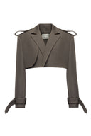 Freja Mushroom Grey Detachable Trench