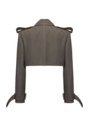 Freja Mushroom Grey Detachable Trench