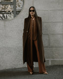 Jardin Brown Coat with Scarf