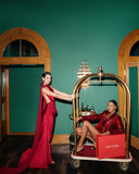 Sydney Bordeaux Dress