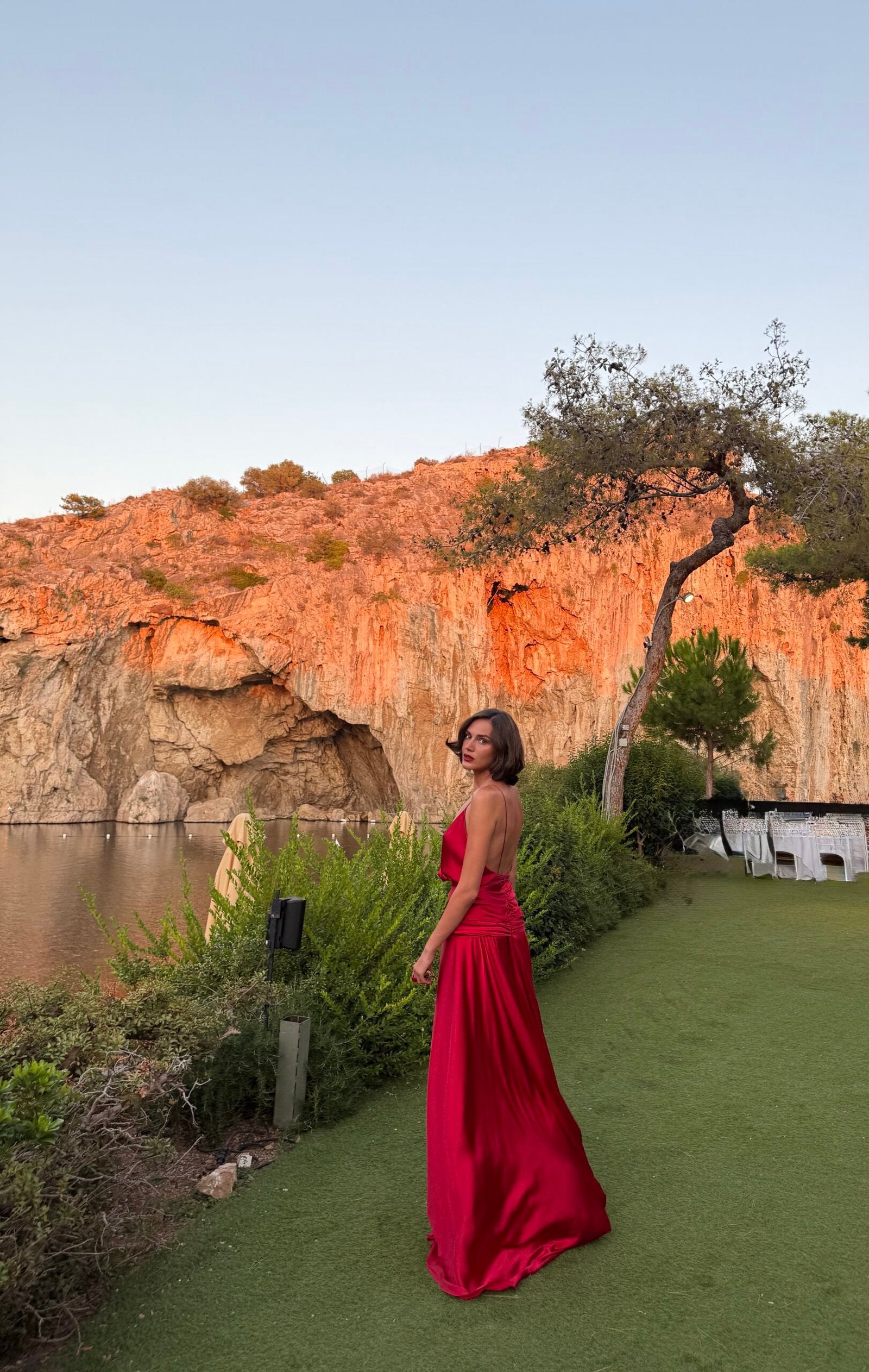 red dress nearby Keira Red Dress S