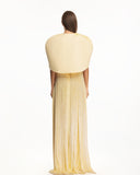 Mare Butter Yellow Dress with Cape