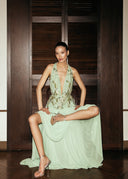 Aiya Sage Green Dress