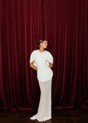Hilda White Dress With Cape