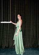 Tamara Sage Satin Dress