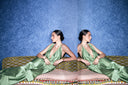Tamara Sage Satin Dress