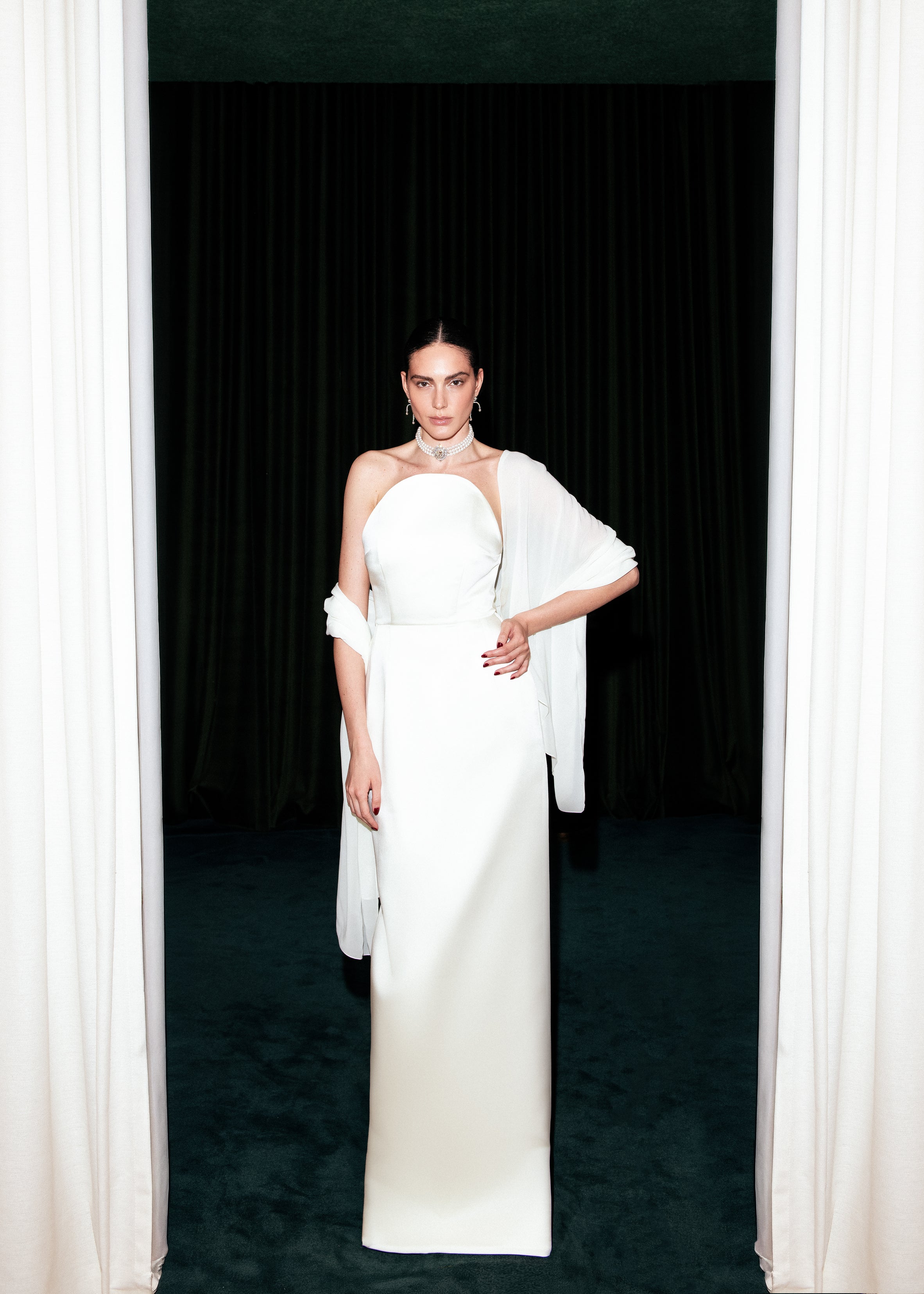 piece of white peony linen dress White Linen Dress PEONY, Oversized Summer Tunic With Loose Short Sleeves