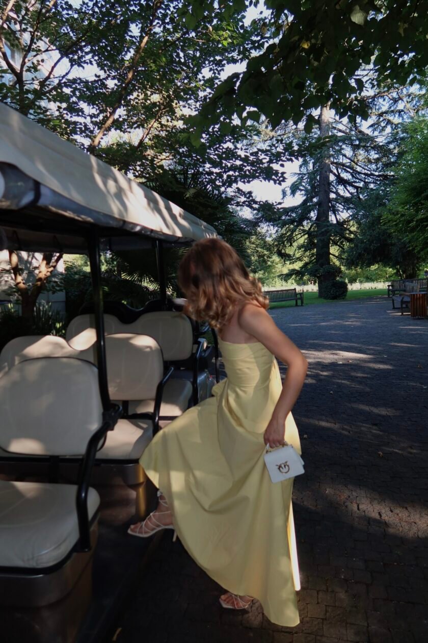 Camille Yellow Cotton Dress - Image 13
