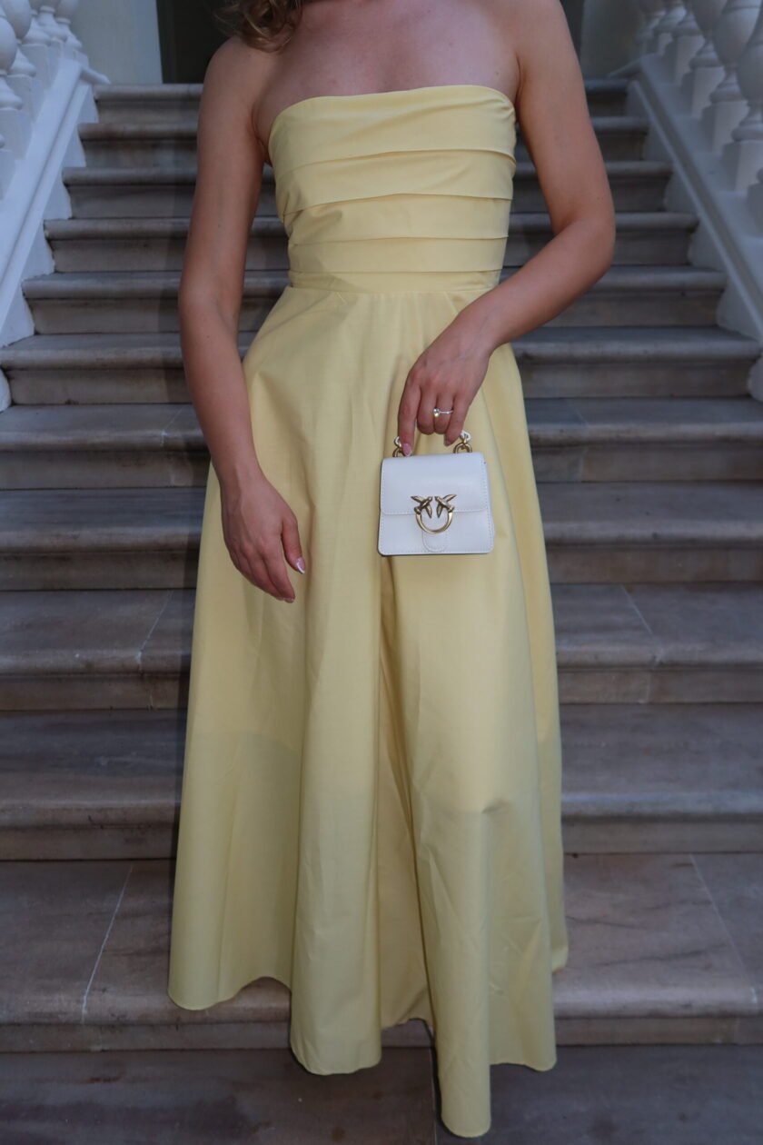 Camille Yellow Cotton Dress - Image 7