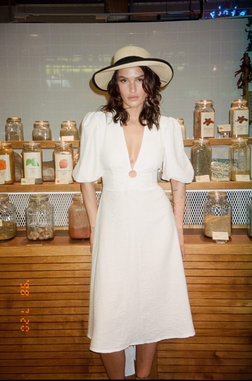 Margot White Linen Dress