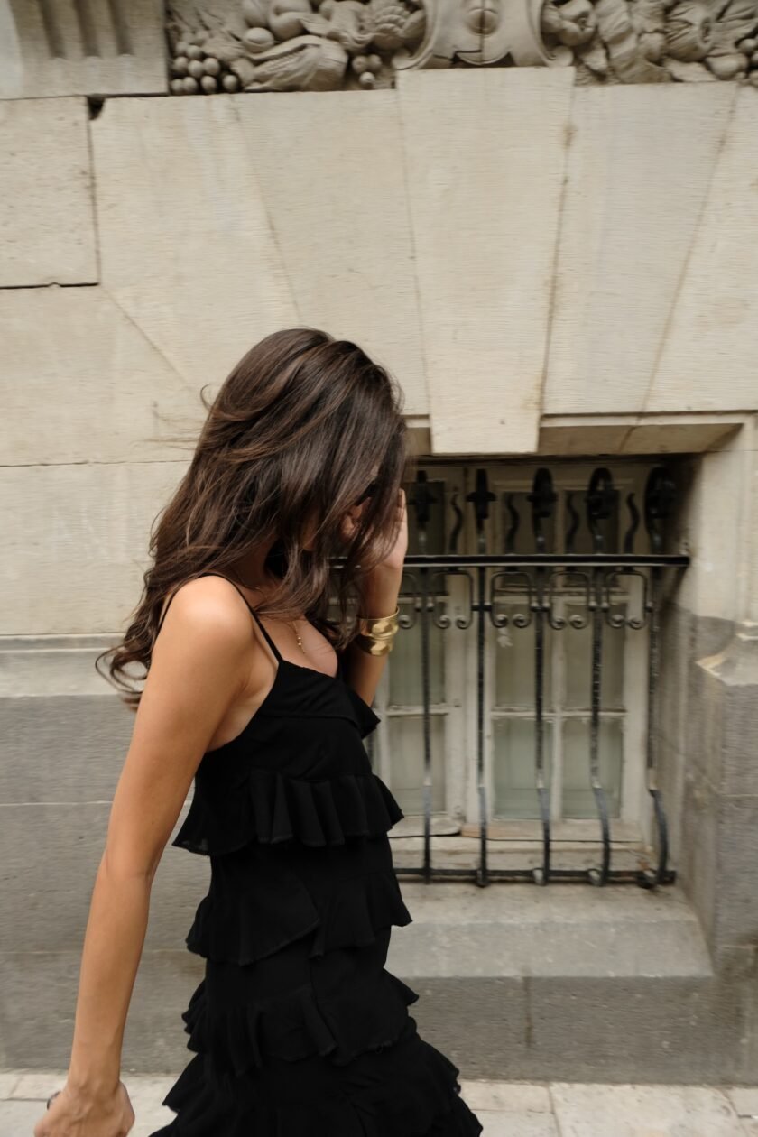 Echo Black Chiffon Dress