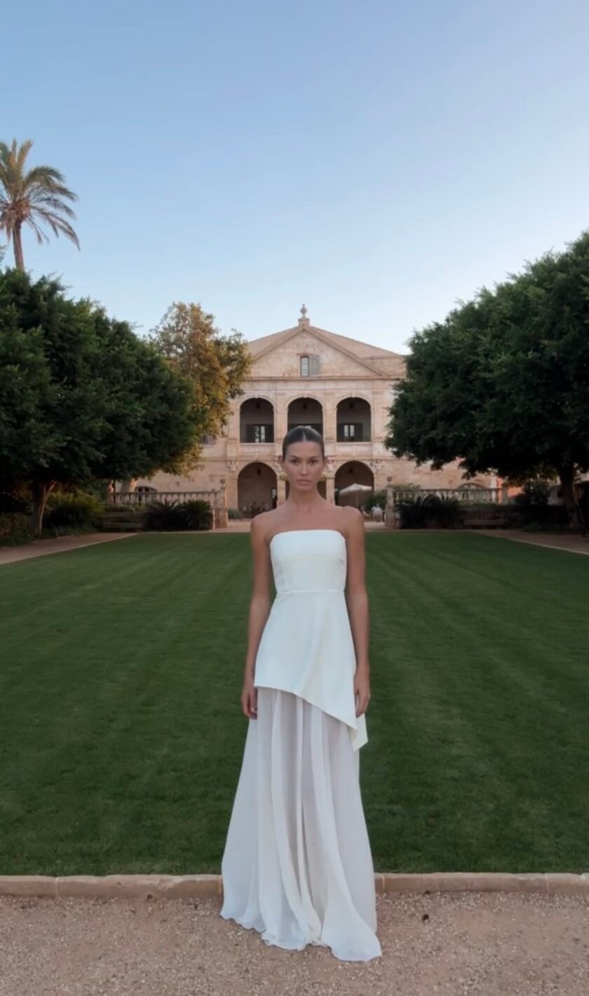 Monaco White Dress with Scarf - Image 4