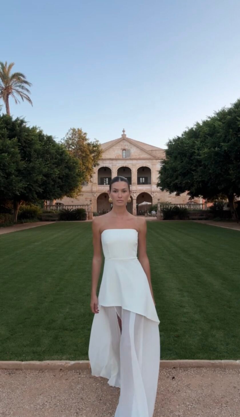 Monaco White Dress with Scarf - Image 11