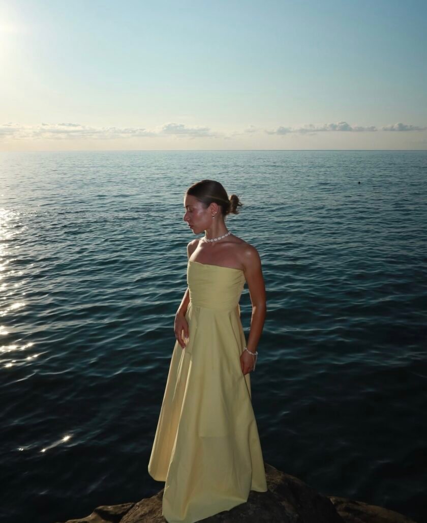 Camille Yellow Cotton Dress