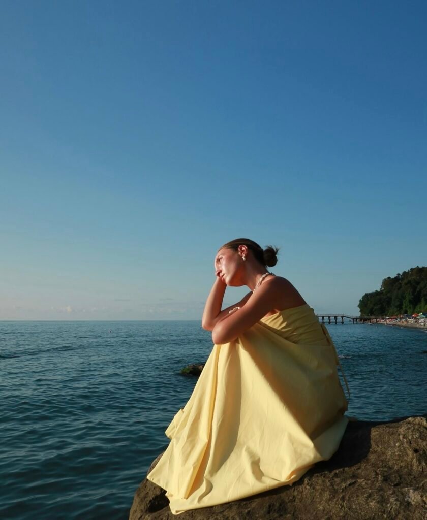 Camille Yellow Cotton Dress - Image 2