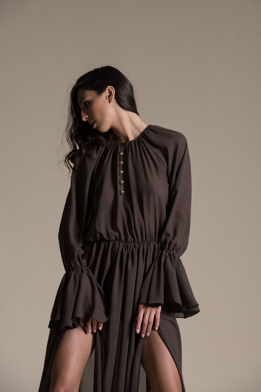 Gaia Brown Dress - Image 5