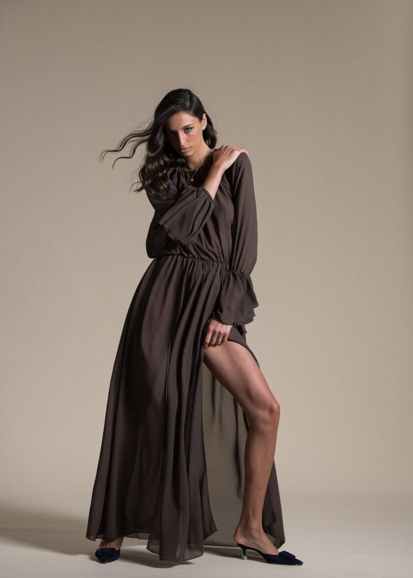 Gaia Brown Dress - Image 4