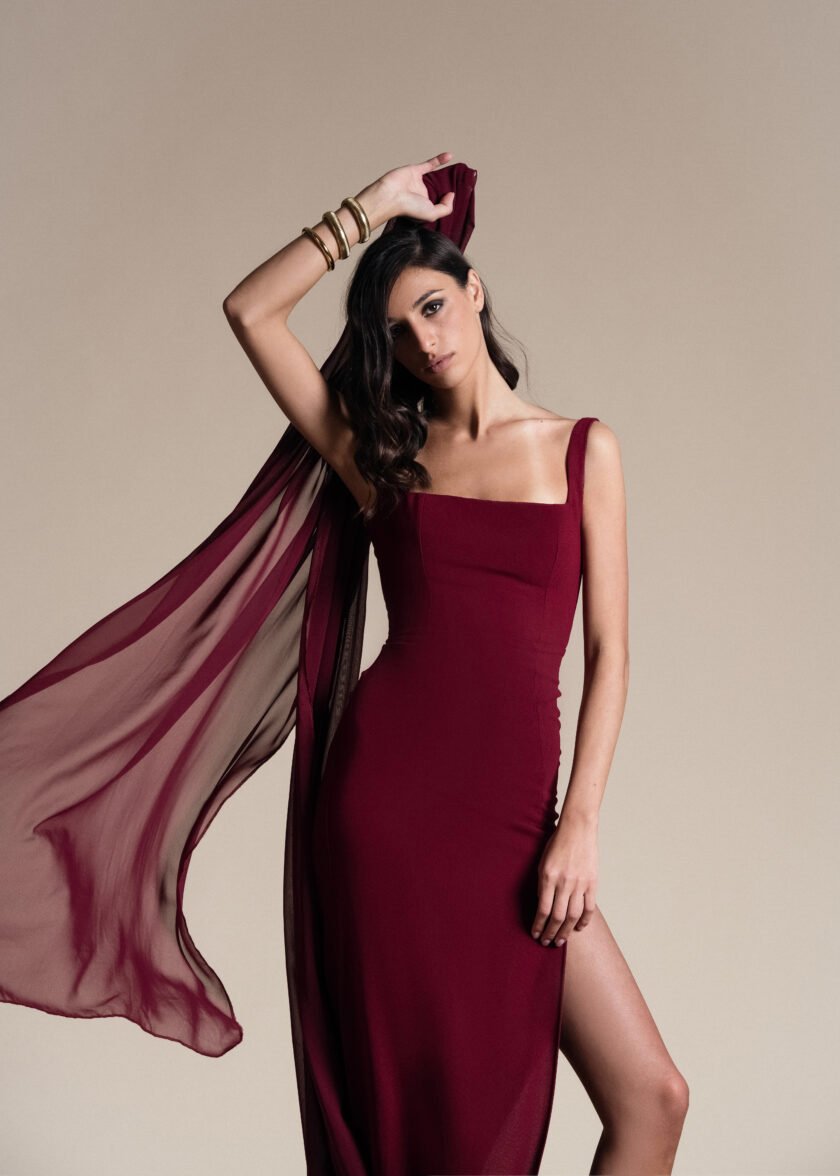 Merlot Burgundy Dress