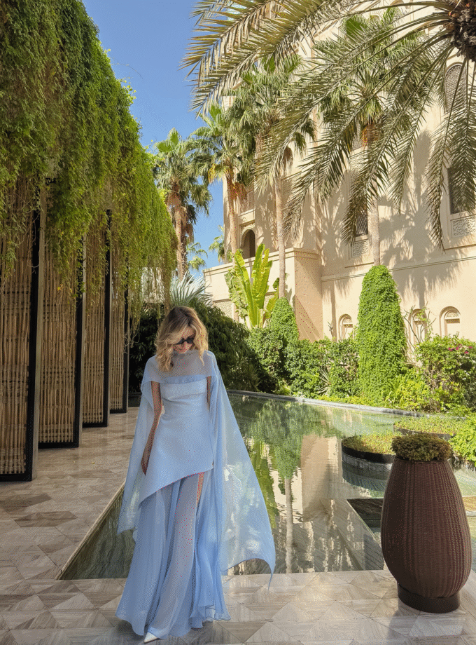 Monaco Sky Blue with Scarf