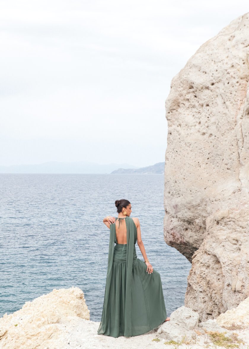 Bea Forest Green Dress - Image 3