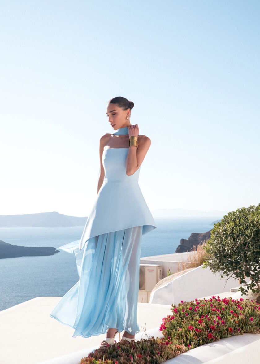 Monaco Sky Blue with Scarf - Image 9