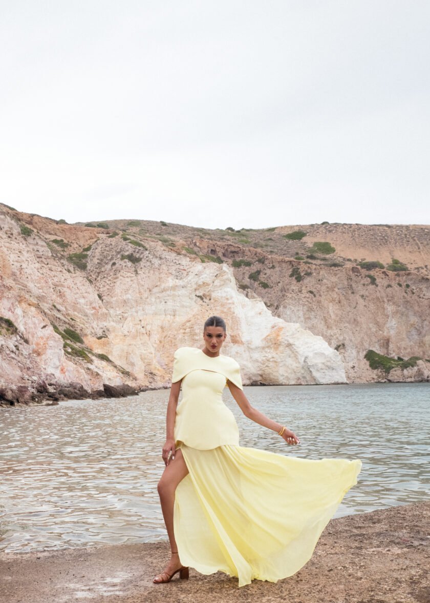 Verona Butter Yellow Dress - Image 3