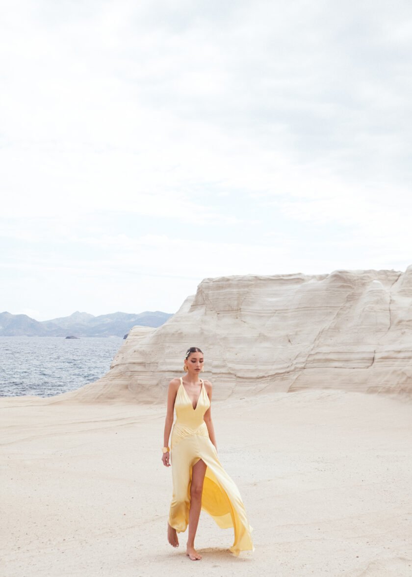 Helia Butter Yellow Dress - Image 4