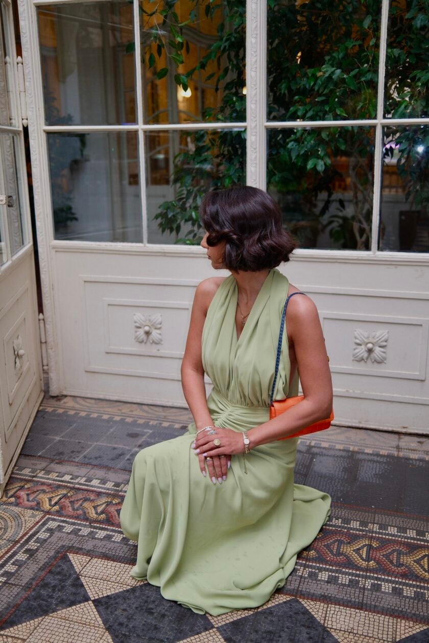 Lene Pistachio Dress - Image 6