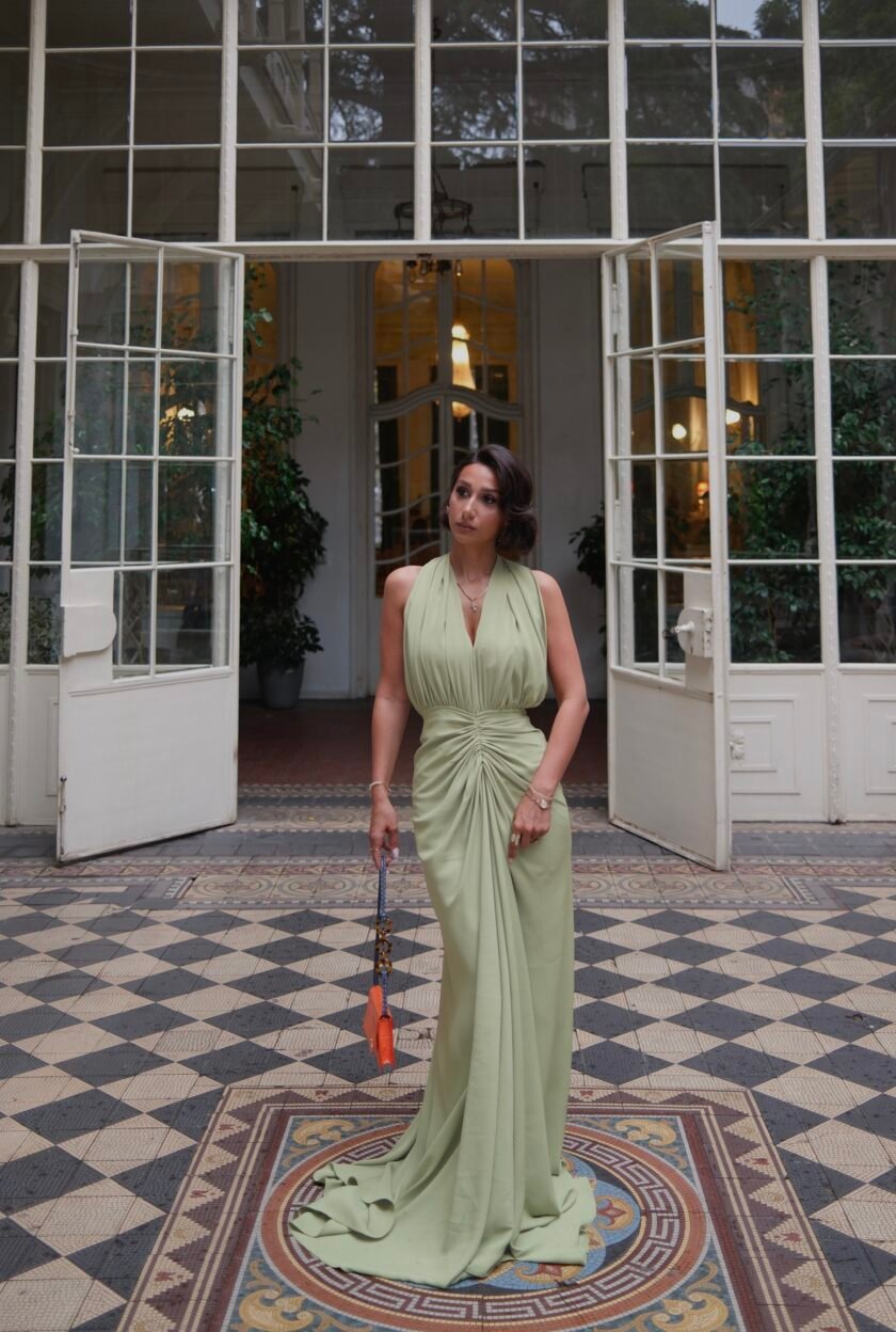 Lene Pistachio Dress - Image 11